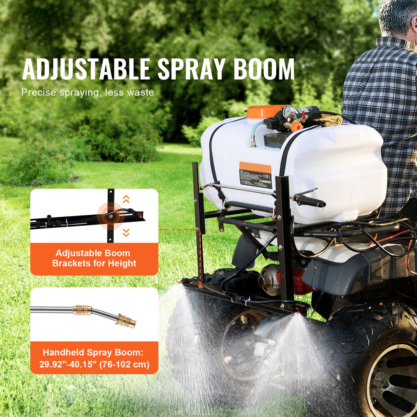 Veldspuit – Rugspuit – Sproeier – Spuitmachine – ATVsproeier – 60 Liter Inhoud – Instelbare Druk 0-72 PSI