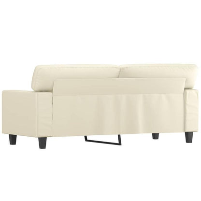 2-zits Slaapbank – Tweezits Bedbank – Logeerbank – Opklapbare Bank – Slaapstoel – Hardhouten Frame – Comfortabele Zitkussen 140 cm – Ruimtebesparend Design – Licht Beige