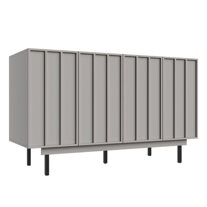Dining Room Cabinet 140×38×82cm, Unique Design Storage Cabinet for Dining or Living Room, Freestanding Minimalist Sideboard in Gray,  Spacesaving Furniture, Sleek Storage Unit, Highquality Materials, Sturdy Cabinet, Versati