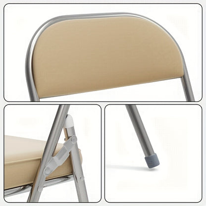 Set van 4 Eetkamerstoelen – Gele Stoelen met Kunstleren Bekleding en Comfortabele Zitting – Stijlvol Ontwerp voor Keuken, Restaurant, Woonkamer of Conferentieruimte
