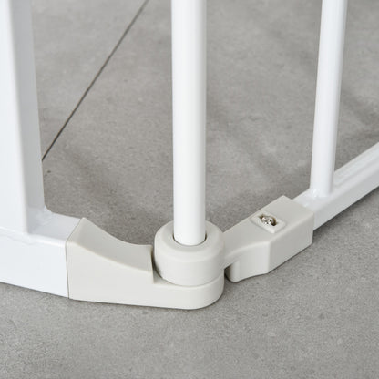 Dog Barrier with 3 Elements And Safety Door, Plastic, White, Measuring 180X3X74.5Cm for Secure Dog Protection.