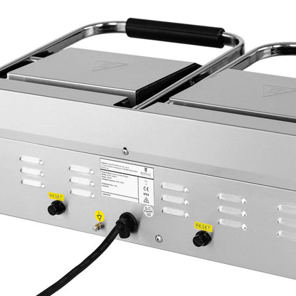 Smooth Double Electric Contact Grill, 48 x 23 cm, 3600 W - QUORE