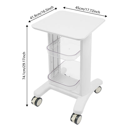 Opbergwagen – Opbergtrolley – Beauty Trolley – Werkwagen – Salonwagen – 3-laags – Stevig ABS Kunststof – Zwenkwieltjes Met Rem