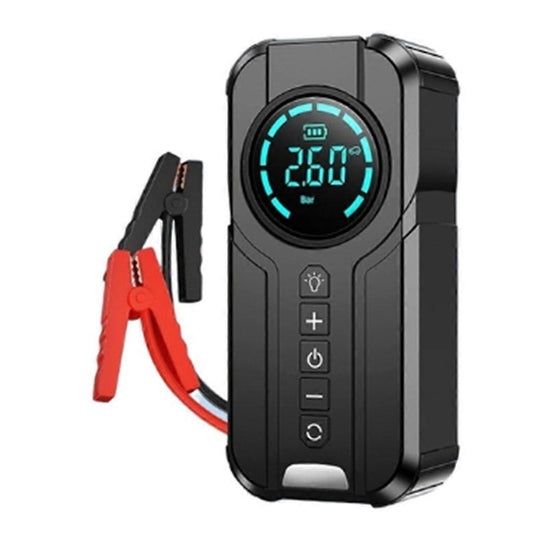 Buvaye - Jumpstarter voor Auto - Startkabels - Starthulp - Luchtcompressor - 4 in 1 - 12V - Jumpstarters - Powerbank 8000mah - Zwart - QUORE