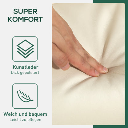 Relaxstoel – Fauteuil – Lounge Stoel – Draaistoel – Zitstoel – Creme – Verstelbare Rugleuning 145° – 360° Draaibaar Met Hocker