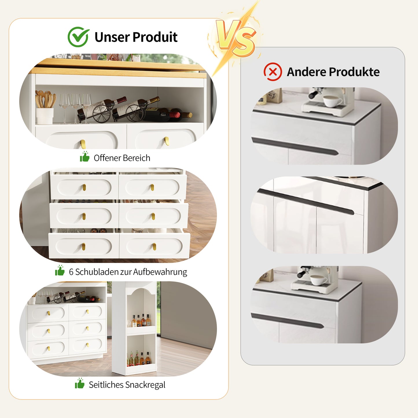 Uitklapbare Bartafel – Barmeubel – Bartafel – Eettafel – Werktafel – 360° Draaibaar Tafelblad – 138-203 cm Verstelbaar – Wit