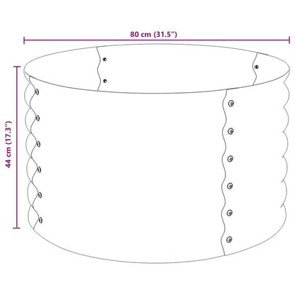 Hoogtebak – Verhoogde Tuinbak – Plantenbak – Moestuinbak – Kruidenbak – Verzinkt Staal – 80x80x44 cm – Roestbestendig – Modern Grijs Design