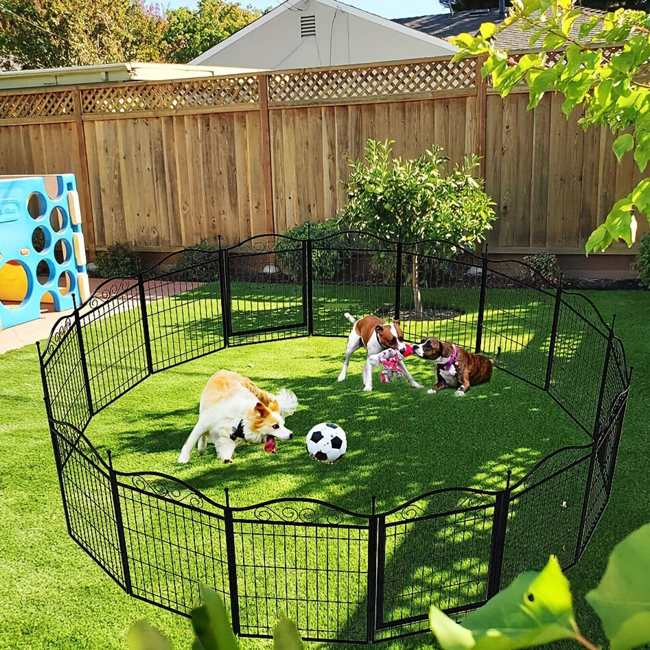 Metalen Hondenren – Hondenhek – Puppy Ren – Hondenkooi – Dierenren – 8 Panelen – Duurzaam Ijzerlegering – Flexibel en Stevig