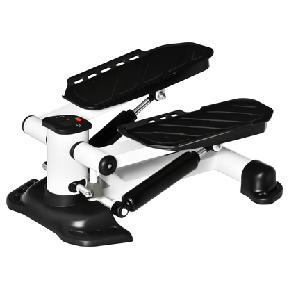Mini Stepper – Thuistrainer – Fitness Stepper – Looptrainer – Pedalen Stepper – Compact Ontwerp – Antislip Pedalen – LCD Display – Stalen Frame – Zwart