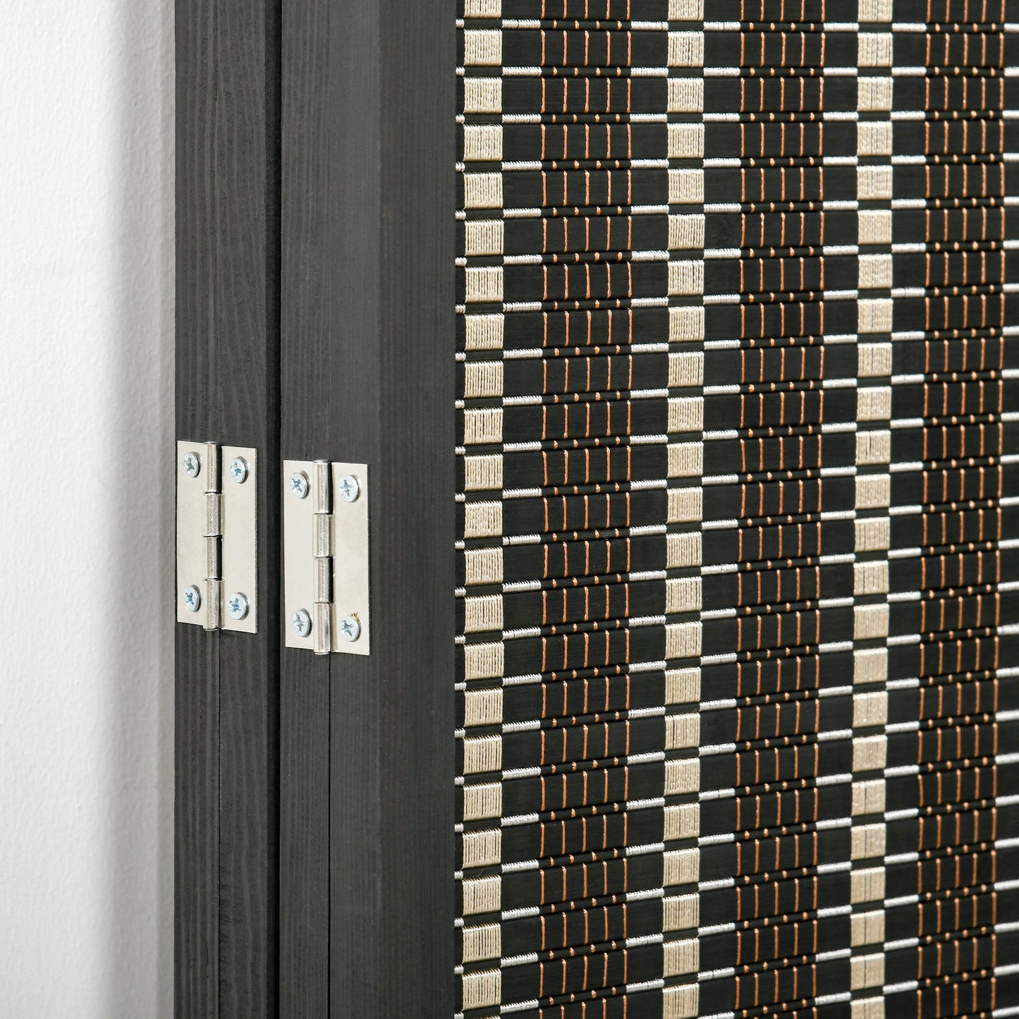 Kamerverdeler – Ruimteverdeler – Scheidingswand – Scherm – Opvouwbaar – Bruin – Duurzaam Dennenhout & Bamboe – 180 x 180 cm – Eenvoudig Opbergen