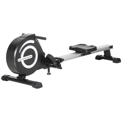 Roeitrainer – Roeimachine – Fitnessapparaat – Indoor Rower – Sportmachine – Zwart/Zilver – Klapbaar Design – 8 Weerstandsniveaus