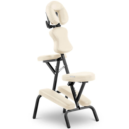 Portable Folding Tattoo Massage Chair Montpellier Beige Up to 130 Kg Beige