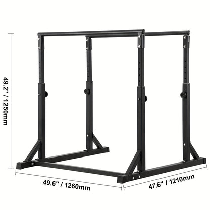 Dipstation – Dip Bars – Krachttoren – Power Tower – Parallettes – Verstelbare Hoogte – Stevig Q235A Stalen Krachtstation – 363 kg Draagvermogen