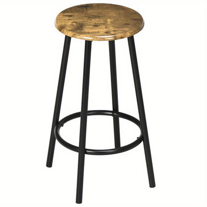 Bartafelset 5-delig – Barkrukken Set – Barmeubel – Zithoek Industrieel – Keukentafel – Hardhout & Metaal – Stoer Industrieel Design