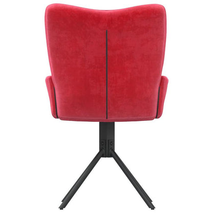 Eetkamerstoel – Draaistoel – Dining Chair – Stoel – Kruispootstoel – Bordeauxrood – 360° Draaibaar – Fluwelen Bekleding