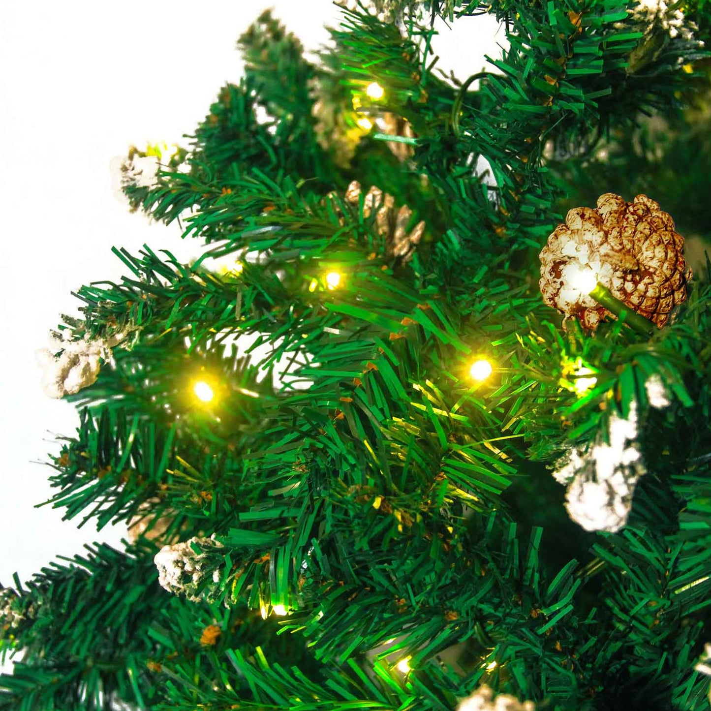 Kerstboom – Kunstkerstboom – Nepkerstboom – Kerstdecoratie – Binnenkerstboom – 180 cm Hoog – Brandvertragend PVC Met LED-Verlichting