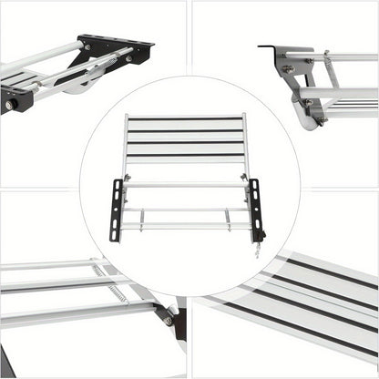 Campertrap – Caravantrap – Opstapje – Instaptrap – Instapje – Aluminium – Inklapbaar – 1 Trede – Draagvermogen 150 kg