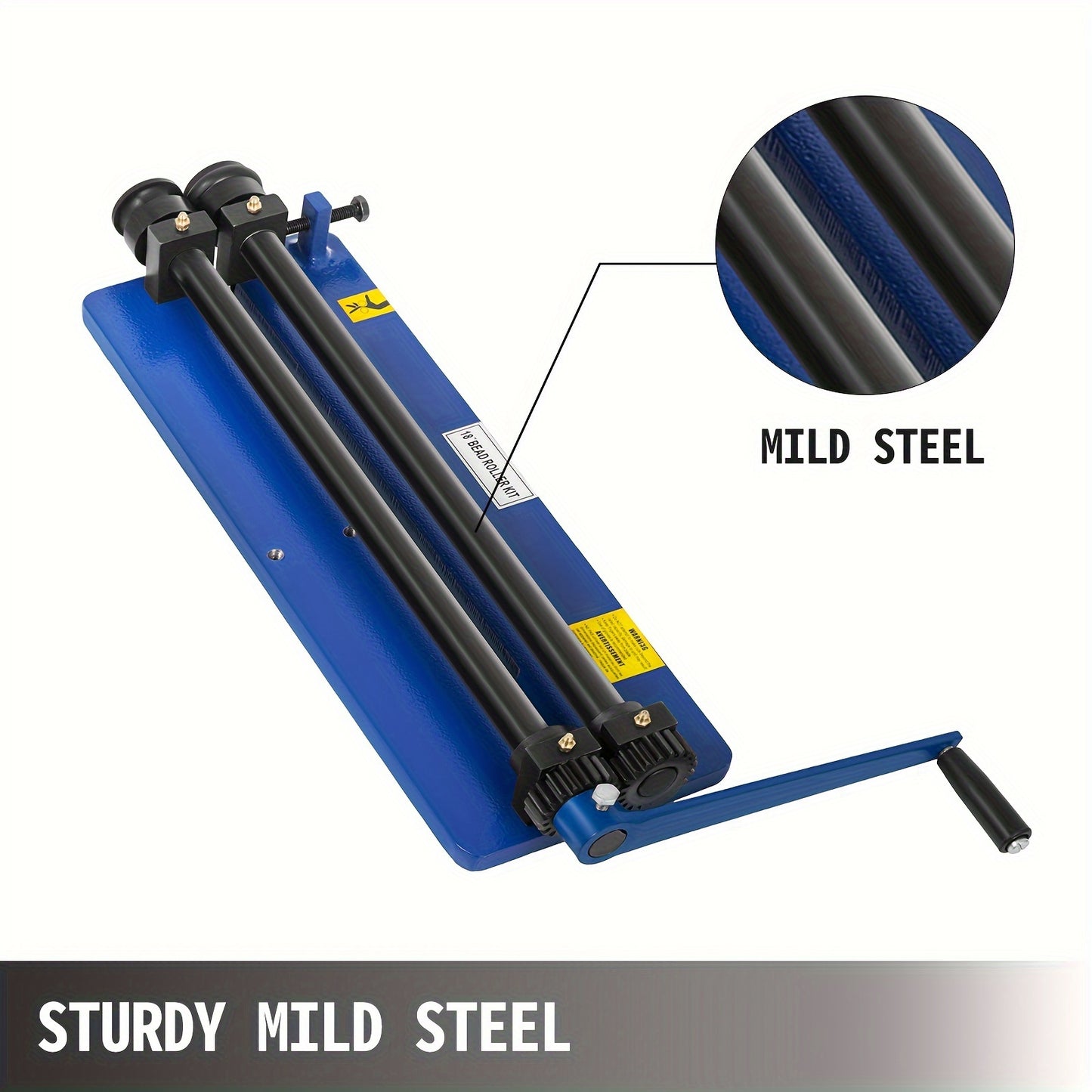 45.72 cm Metal Plate Bead Roller Bead Roller Forming Machine Presser Rotating Presser Includes Convenient 6 Mold Sets Flexible