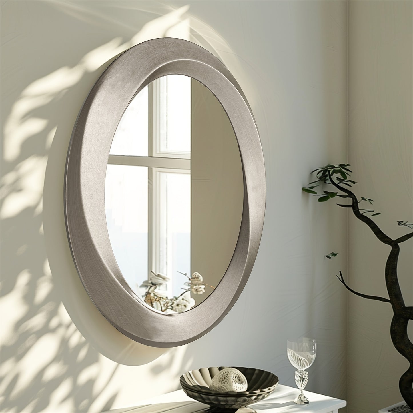 Wandspiegel – Passpiegel – Badkamerspiegel – Halspiegel – Ovale Spiegel – Barok Gouden Lijst – 60x80 cm – Haarscherpe Reflectie