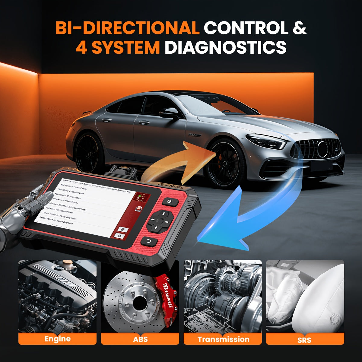 OBD2 Scanner – Autodiagnose Tool – Foutcode Lezer – Auto Diagnoseapparaat – Diagnose Scanner Full System – 7+ Resetfuncties – 15,75 cm Touchscreen