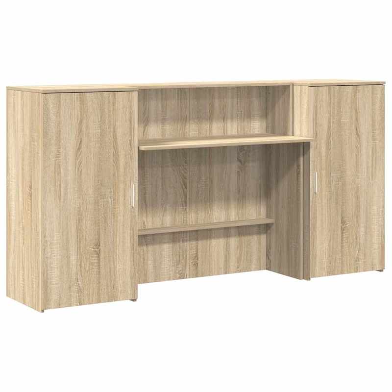 Balie – Receptiebalie – Toonbank – Bureaubalie – Winkelttoonbank – Sonoma Eiken – Houtmateriaal – Ruime Werkplek – Duurzaam Design