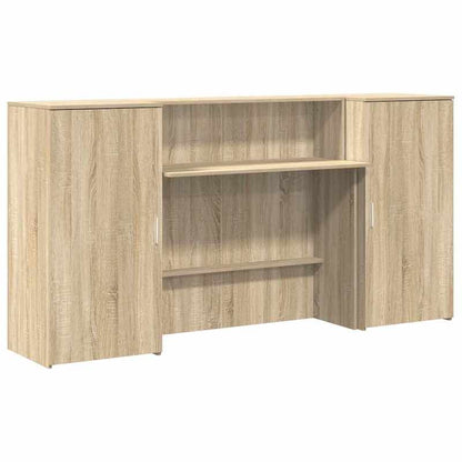 Balie – Receptiebalie – Toonbank – Bureaubalie – Winkelttoonbank – Sonoma Eiken – Houtmateriaal – Ruime Werkplek – Duurzaam Design