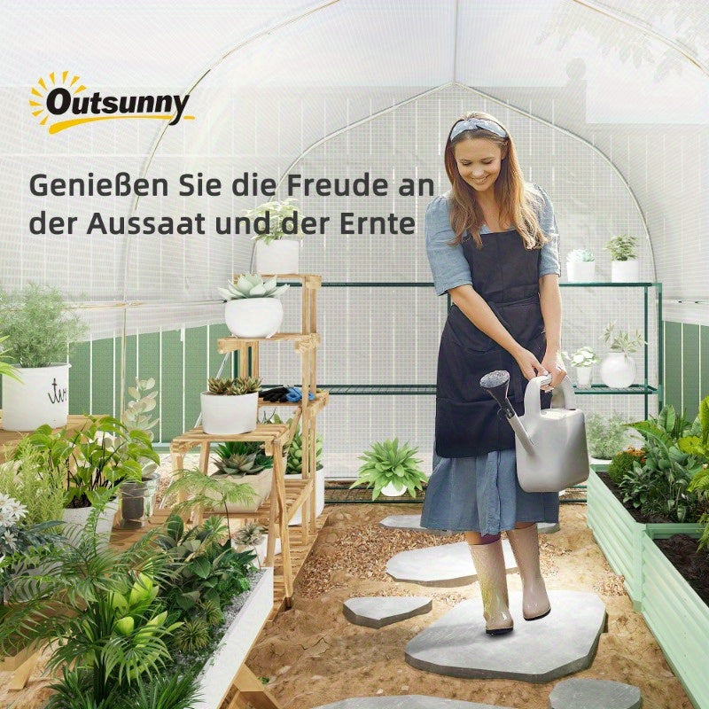 Kas – Tuinkas – Groentetent – Serre – Plantentent – UV-bestendig – 3x2x2m Galvaniseerd Staal Frame