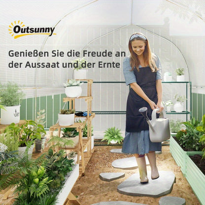 Kas – Tuinkas – Groentetent – Serre – Plantentent – UV-bestendig – 3x2x2m Galvaniseerd Staal Frame