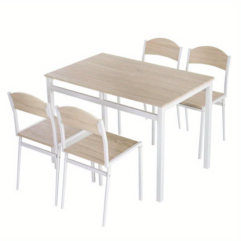 Eettafelset – Eettafel – Tafel – Eetkamertafel – Keukentafel – Modern Landelijk – Ruimtebesparend Ontwerp – Duurzaam Hardhout Met Metaal