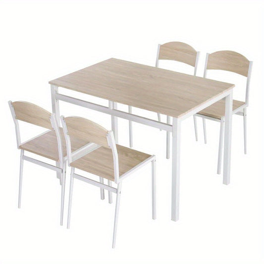 Eettafelset – Eettafel – Tafel – Eetkamertafel – Keukentafel – Modern Landelijk – Ruimtebesparend Ontwerp – Duurzaam Hardhout Met Metaal
