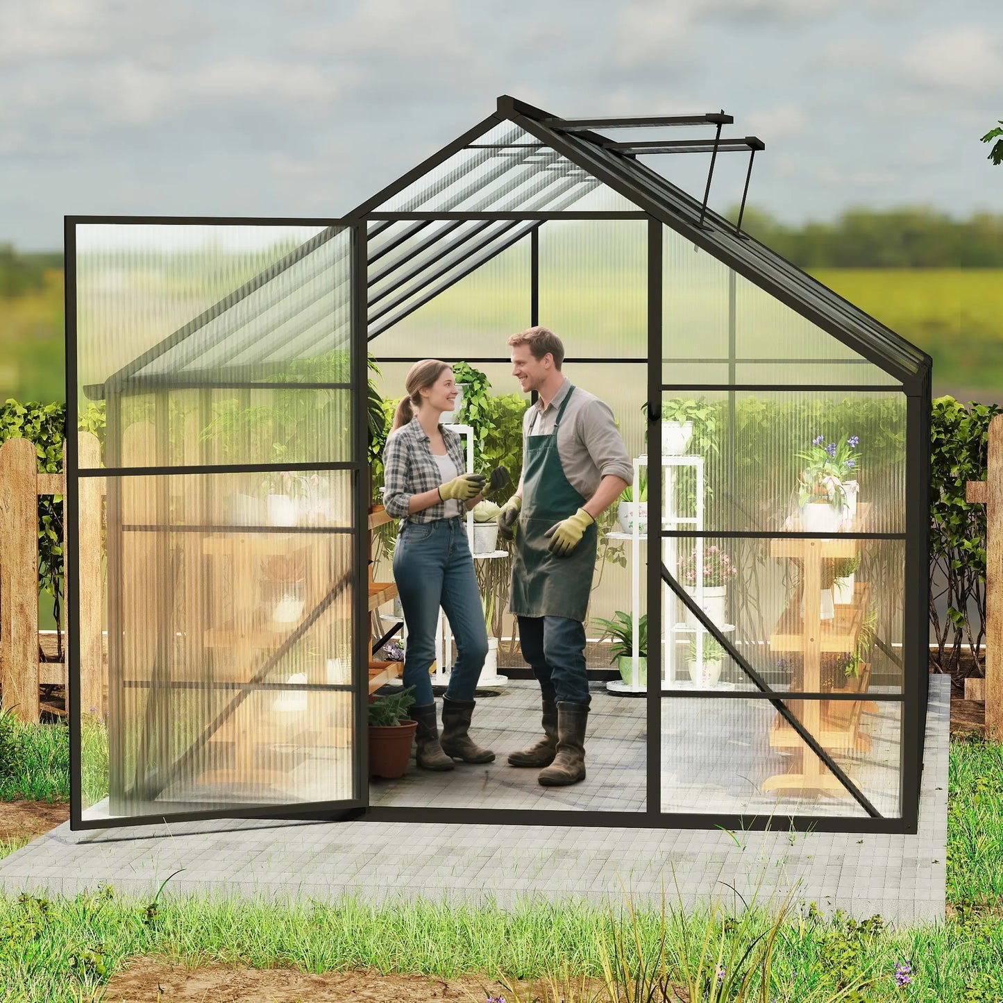 Kweekkas – Tuinkas – Broeikas – Serre – Plantenkas – 243,84x365,76 cm – Stevig Metalen Frame – Duurzame Transparante Plastic Folie
