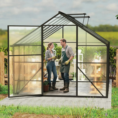 Kweekkas – Tuinkas – Broeikas – Serre – Plantenkas – 243,84x365,76 cm – Stevig Metalen Frame – Duurzame Transparante Plastic Folie