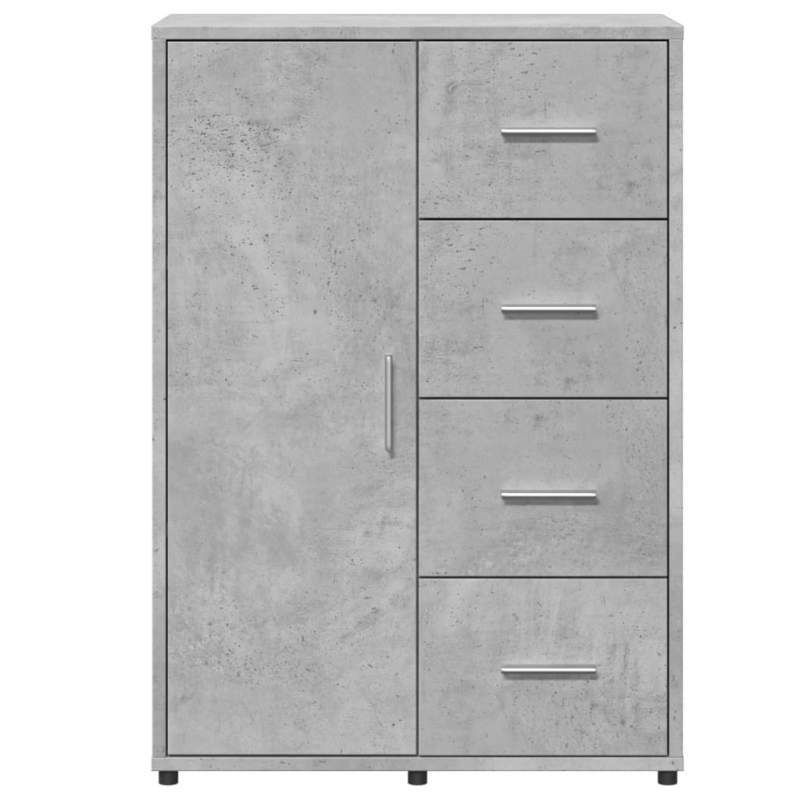 Modern Industrieel Dressoir – Opbergkast – Buffetkast – Sideboard – Kast – Grijs Beton – 60x31x84 cm – Massief Hout – Minimalistisch Design