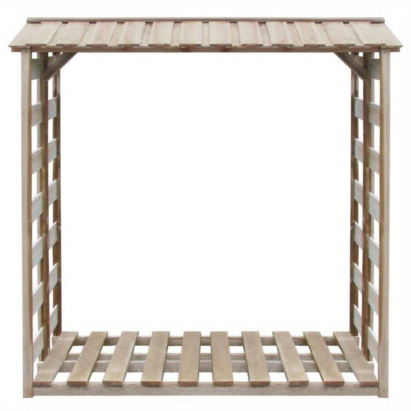 Houtopslag Buiten – Brandhoutopslag – Houtberging – Haardhoutrek – Houtstalling – Extra Groot 150x90x176 cm – Weerbestendig Groen Geïmpregneerd Grenenhout – Stevig Metalen Frame