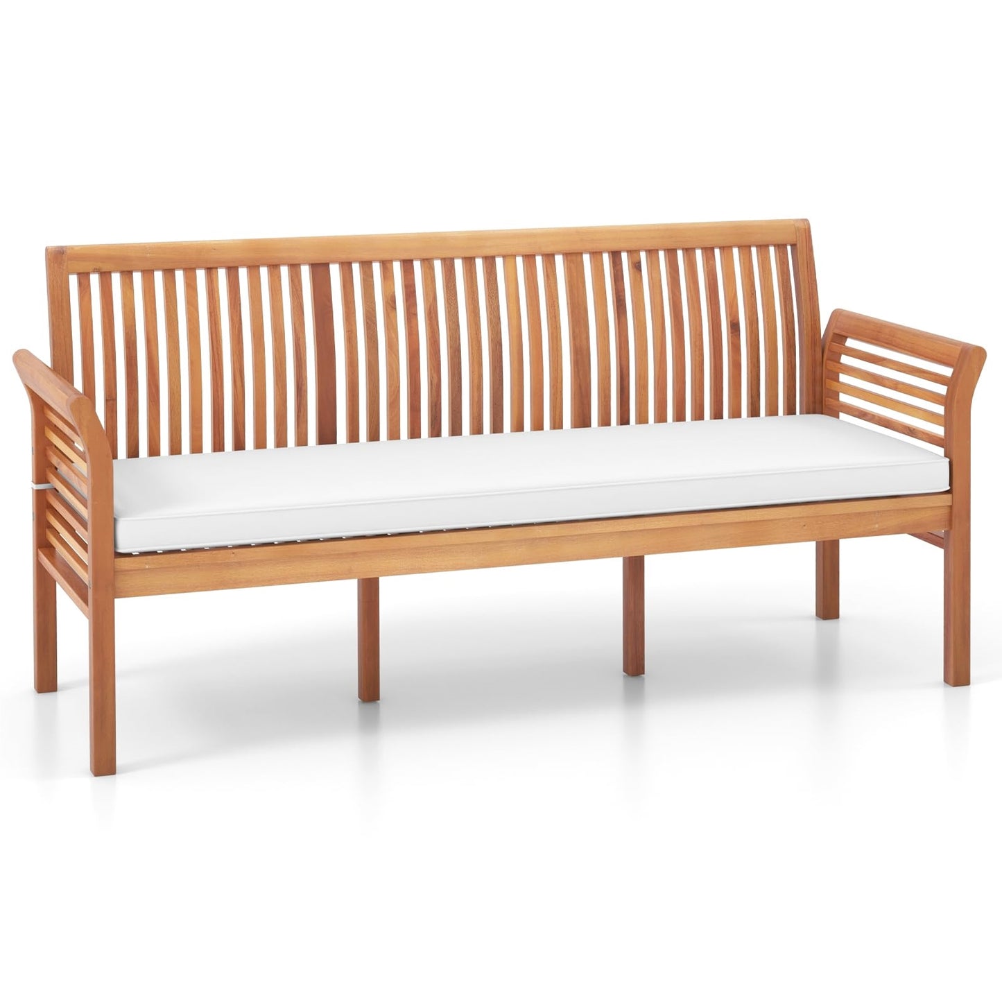 Tuinbank – Buitenbank – Houten Bank – Balkonbank – Parkbank – Acaciahout – 3-Zits – Inclusief Zitkussen – Draagvermogen 540 kg
