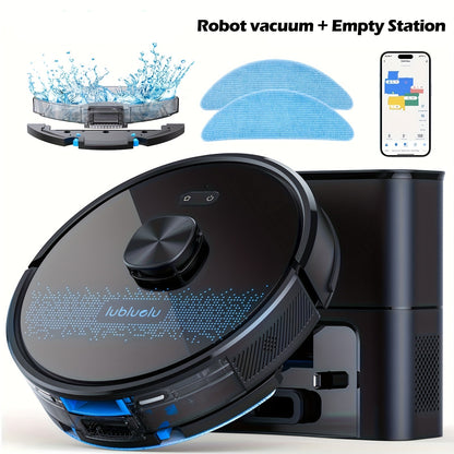 Robotstofzuiger – Robotstofzuiger met dweilfunctie – Dweilrobot – Slimme stofzuiger – Automatische schoonmaker – 4500Pa Zuigkracht – 5 Kaarten & 24 Verboden Zones