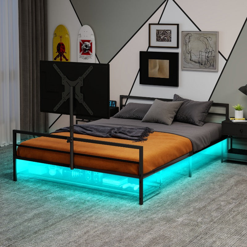 Stapelbed – Uittrekbed – 3-Slaapplaatsen Bed – Metaalbed – Ruimtebesparend Bed – Stabiel Metalen Frame – Veiligheidsrails – Eenvoudige Montage