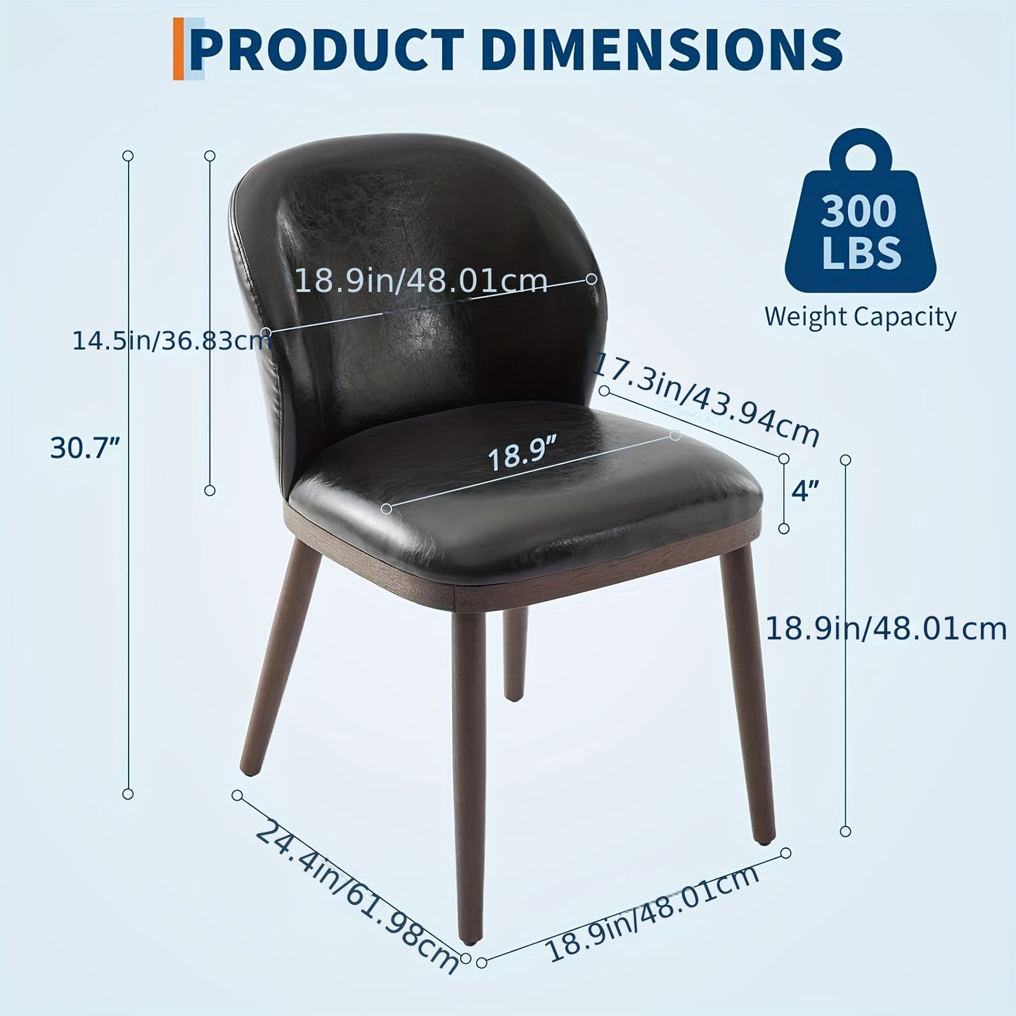 Eetkamerstoelen – Stoelen – Kuipstoelen – Keukenstoelen – Restaurantstoelen – Set van 6 – Ergonomische Rugleuning – Houten Poten 120 kg Draagkracht