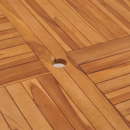 Moderne Tuin-Eettafel – Tuinmeubel – Buiten Tafel – Terrastafel – Houten Eettafel – Massief Teakhout – Weerbestendig – 110x110x75 cm