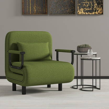 Slaapstoel – Slaapbank – Loungestoel – Bedstoel – Relaxstoel – Verstelbare Hoofdsteun – Lichtgewicht 11 kg – Max. Belastbaar 135 kg – Khaki
