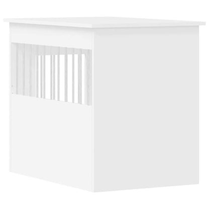 Hondenbench – Hondenkennel – Hondenkooi – Hondenhok – Hondenverblijf – Met Afneembaar Deksel – Stevige Metaalconstructie – 55x80x68 cm – Zwart-Wit – Geschikt Voor Binnen & Buiten