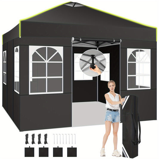 Partytent – Pop-up Tent – Paviljoen – Feesttent – Tuintent – 3,05x3,05 m – UPF 50+ UV Bescherming – 4 Afneembare Zijwanden