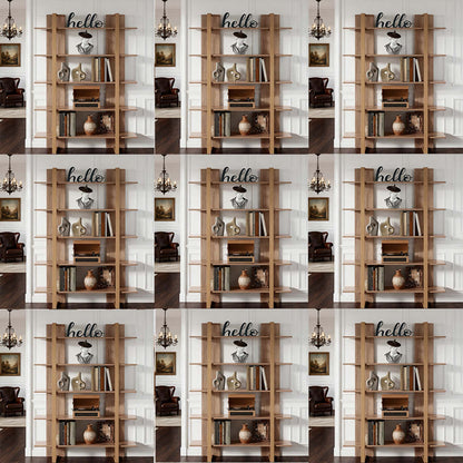 Open Boekenkast – Boekrek – Boekenplank – Boekstelling – Boekmeubel – Retro Bruin Zwart – 5 Planken – Stevig Metalen Frame