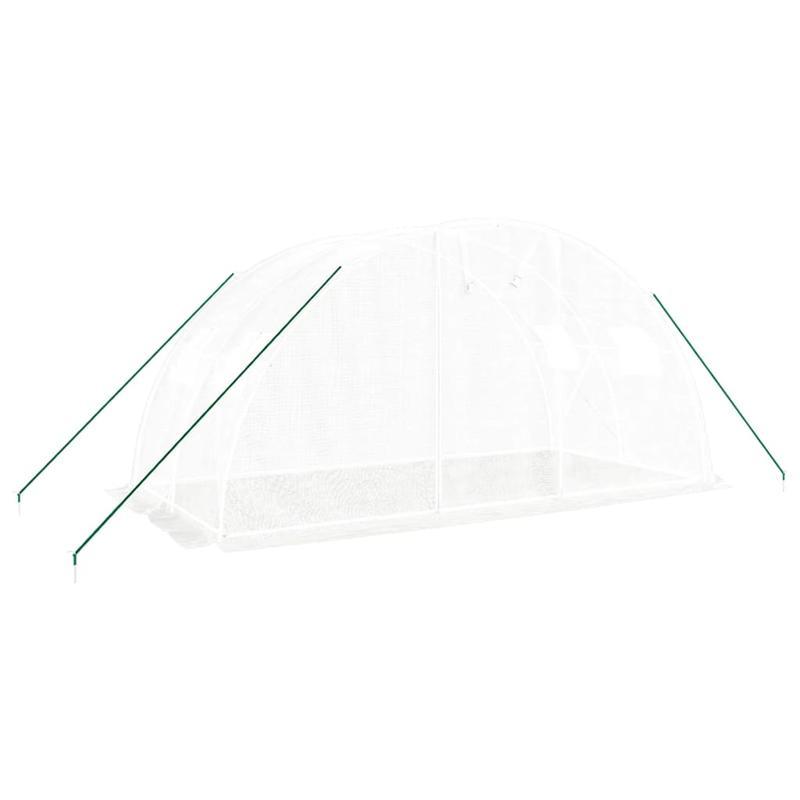 Kweekkas – Serre – Plantenkas – Groentekas – Tuinkas – Wit Stalen Frame – 8 m² Oppervlakte – 4x2x2 Meter Groot
