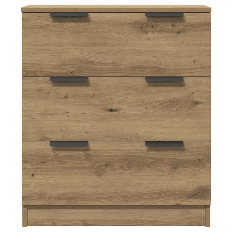 Dressoir – Opbergkast – Ladekast – Buffetkast – Sideboard – Modern Design – Eikenfineer & Spaanplaat – Ruime Opbergruimte ≥68,5 cm Hoog