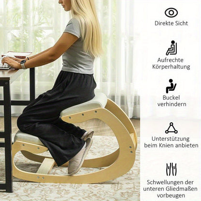 Kniekruk – Schommelkruk – Ergonomische Kruk – Zitkruk – Stoelkruk – Zacht Schuimzitting – Stevig Frame