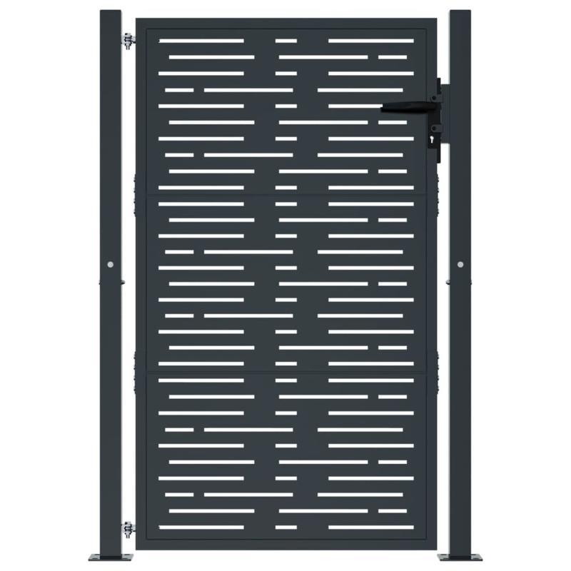 Tuinpoort – Hekpoort – Tuindeur – Schuttingdeur – Metalen Poort – Duurzaam Metaal – 104x155 cm – Antraciet Afwerking