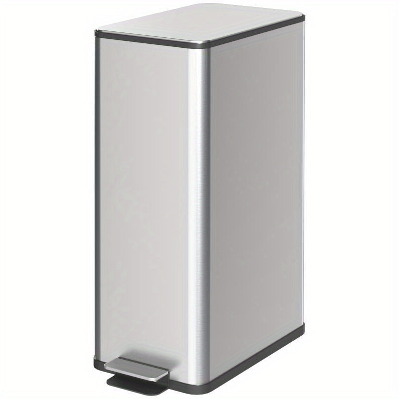 Prullenbak – Afvalemmer – Pedaalemmer – Vuilnisbak – Afvalbak – Roestvrij Staal – 20L Dubbel Vak – Handsfree Voetpedaal – Vierkant Design – Duurzaam & Hygiënisch – 21,5x37,2x57 cm
