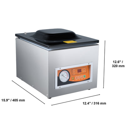 Vacuümverpakkingsmachine – Vacuumsealer – Vacumeermachine – Vakuummachine – Vacuümsealer – Roestvrij Staal & Acryl – 950W Motor – Kamer 33x27x5 cm