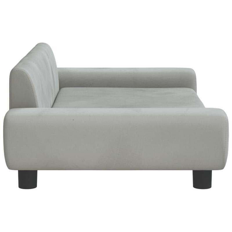 Hondenbed – Hondenkussen – Huisdierenmand – Dogbed – Lichtgrijs – Luxe Velvet – Ruim en Comfortabel – Polyester Materialen